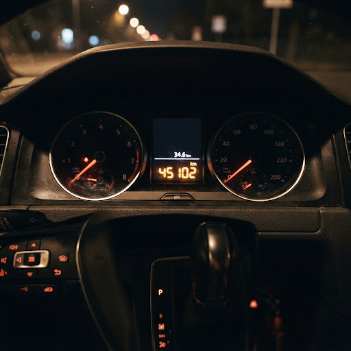 Contoh foto odometer dari dashboard